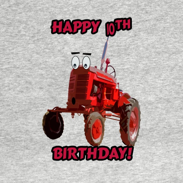 Happy tenth birthday tractor design by seadogprints